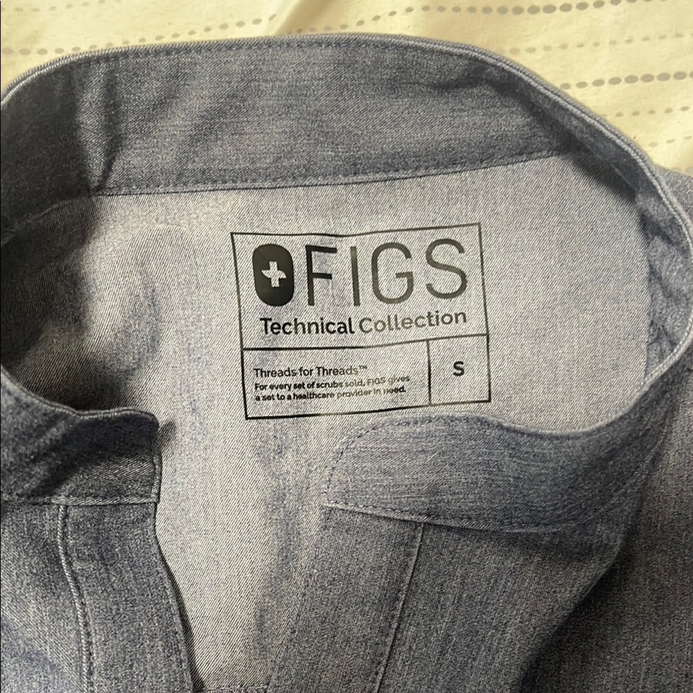 Figs Technical Collection Shirt in Denim Blue - Picture 1 of 2